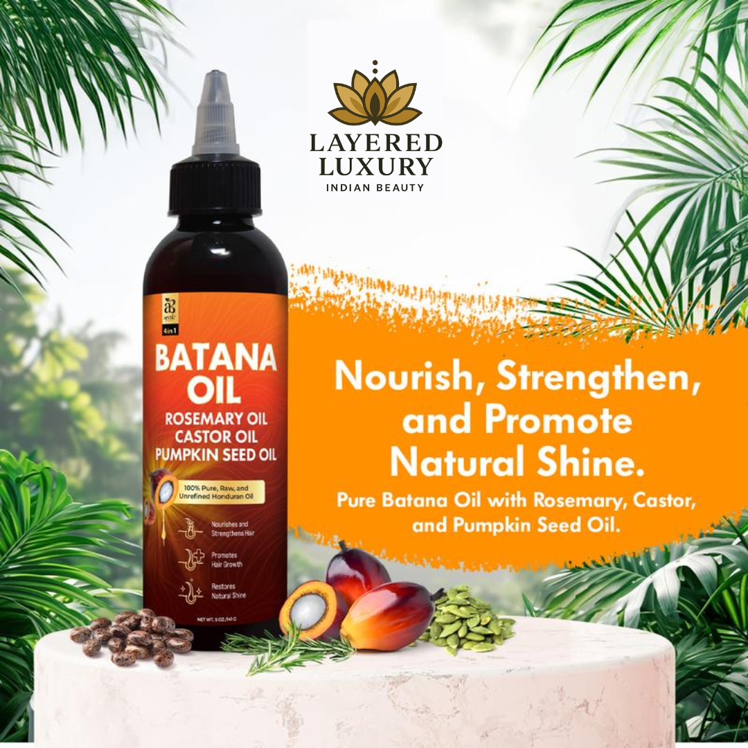 All In One Batana Oil - 100% Pure & Unrefined Honduran Oil with Rosemary, Castor & Pumpkin Seed Oil - For Scalp & Hair Health