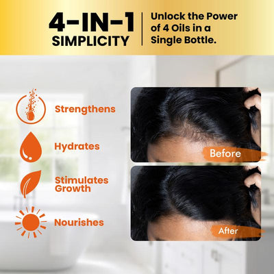 All In One Batana Oil - 100% Pure & Unrefined Honduran Oil with Rosemary, Castor & Pumpkin Seed Oil - For Scalp & Hair Health